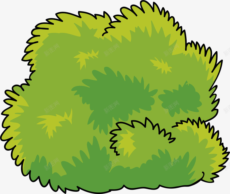 绿色卡通草丛png免抠素材_88icon https://88icon.com 卡通 植物 简约 绿化 绿色 草丛 装饰图案