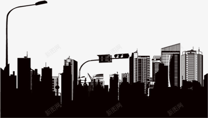 城市印象png免抠素材_88icon https://88icon.com 剪影 城市 建筑物 高楼 黑板建筑物