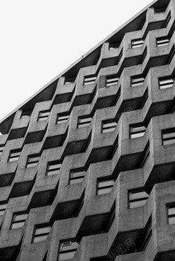 黑色极简折线效果建筑外观素材
