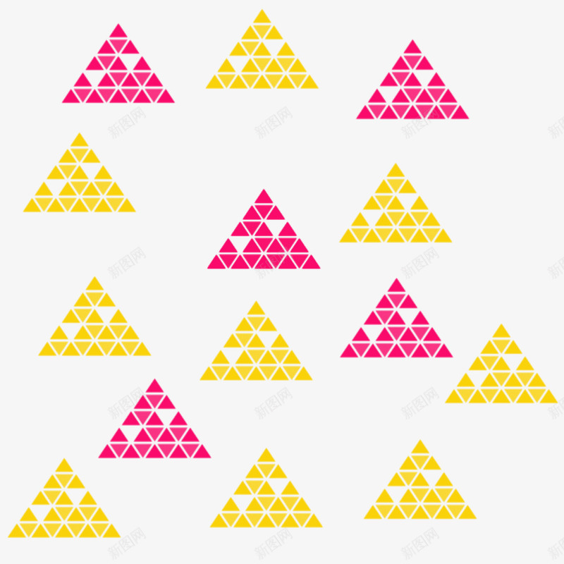 黄色粉色正三角形多个png免抠素材_88icon https://88icon.com 一个三角形 三角型 几何图形 图案 正三角形 等边三角形 粉色 锐角三角形 黄色