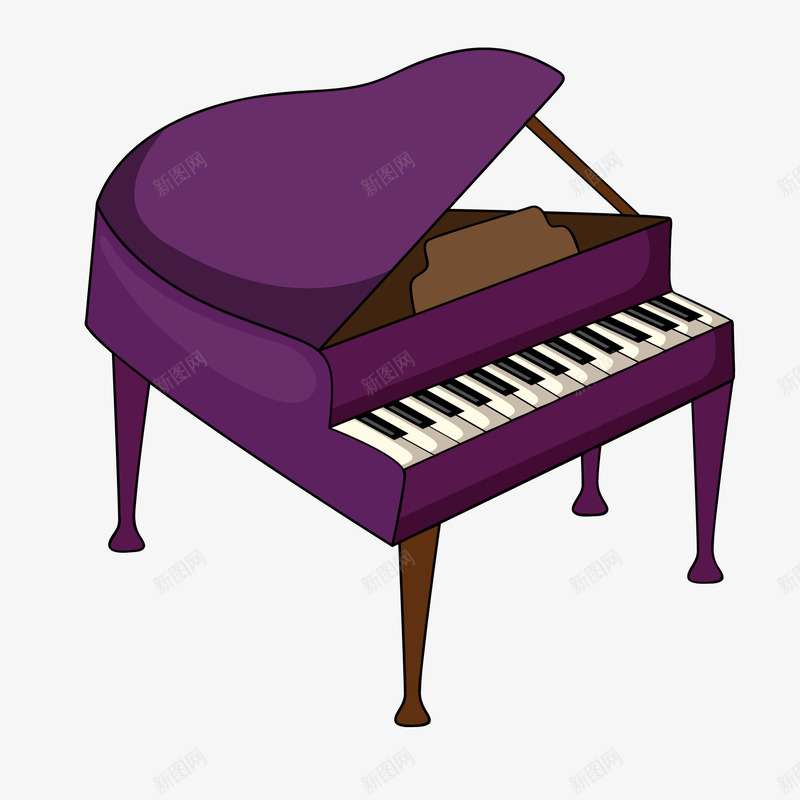 卡通钢琴png免抠素材_88icon https://88icon.com PNG图 PNG图下载 乐器 创意卡通 卡通 卡通插图 插图 钢琴