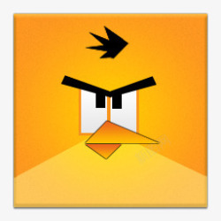黄色的愤怒的鸟无框架Squar素材