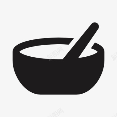 平底锅平底锅和木勺图标图标