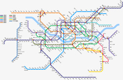 韩国首尔地铁线路图素材