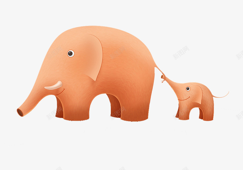 大象和小象png免抠素材_88icon https://88icon.com 卡通 手绘 萌萌的 象