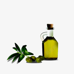 橄榄油瓶橄榄与橄榄油瓶高清图片