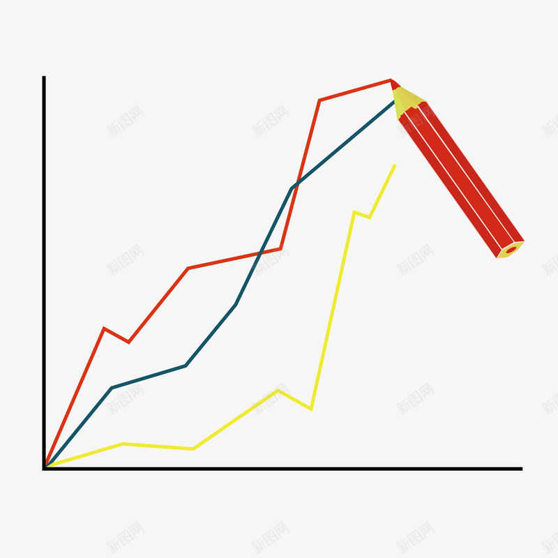 坐标折线线型图铅笔png免抠素材_88icon https://88icon.com 坐标 折线 线型图 铅笔