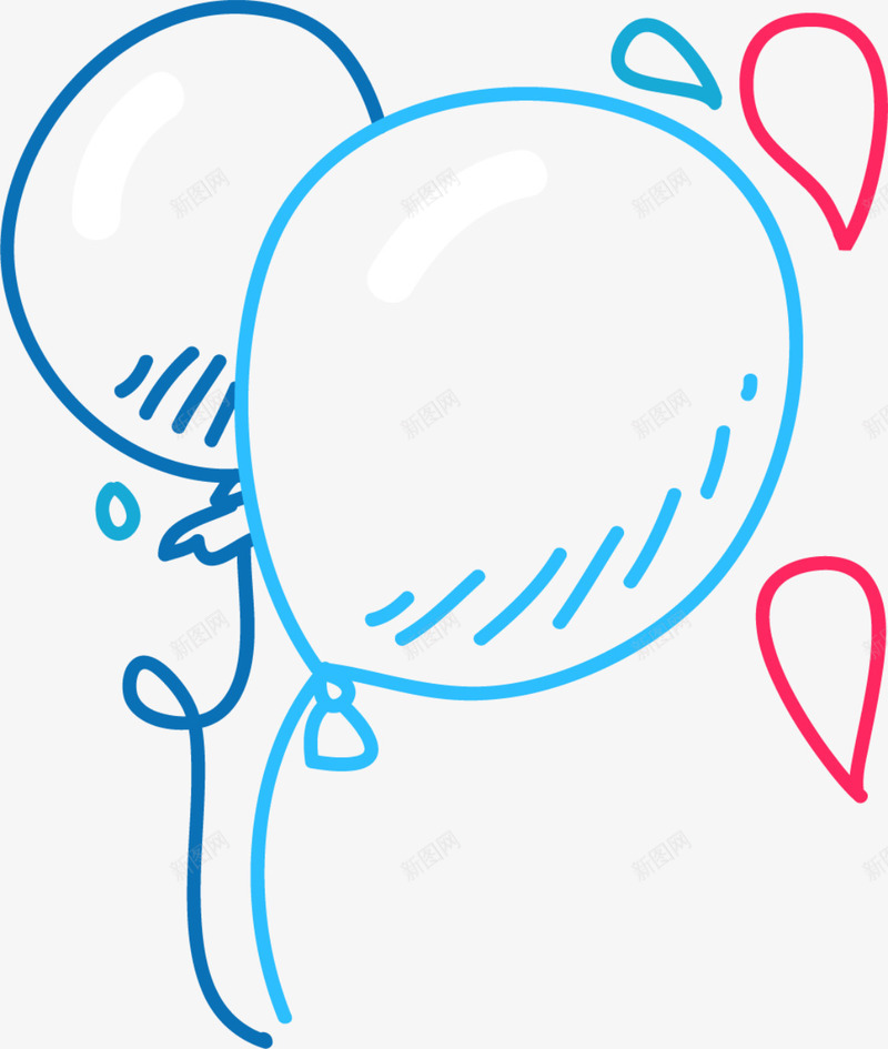 儿童节手绘气球装饰png免抠素材_88icon https://88icon.com 儿童节 手绘气球 气球装饰 画画 童趣 绘画