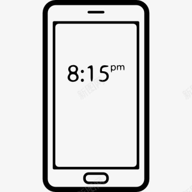 葡萄图小时在手机屏幕时钟图标图标