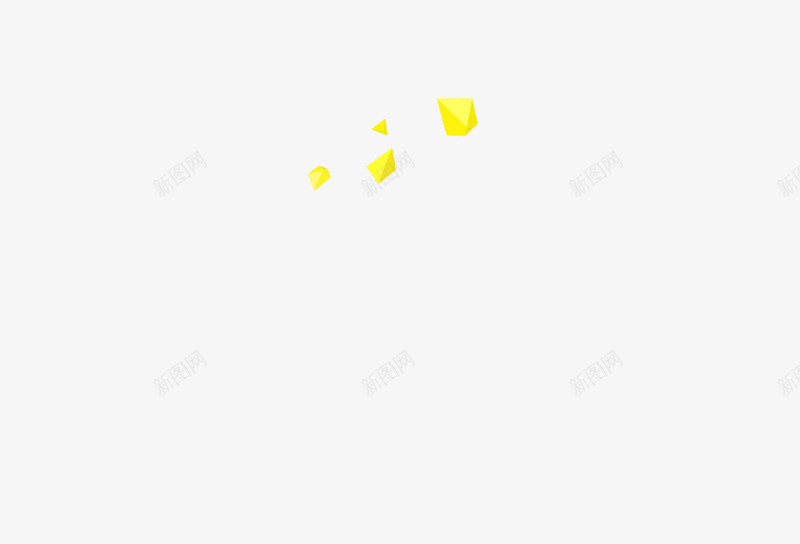 黄色多边形几何体png免抠素材_88icon https://88icon.com 几何体 多边形 黄色