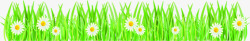 手绘彩绘绿色的草丛花朵素材