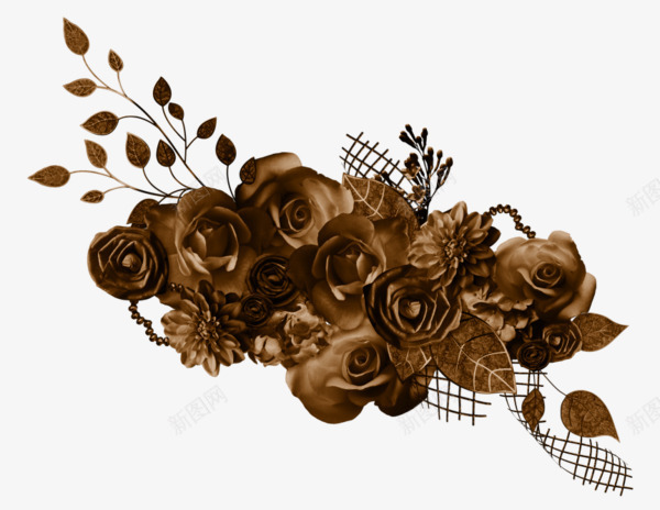 卡通木质花朵麦穗装饰png免抠素材_88icon https://88icon.com 卡通手绘 木质花朵 相框装饰 麦穗