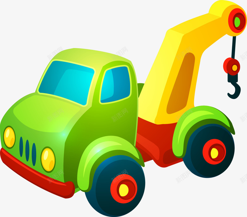 儿童节玩具卡通吊车png免抠素材_88icon https://88icon.com 儿童玩具 儿童节 卡通吊车 玩具吊车 童趣 绿色吊车