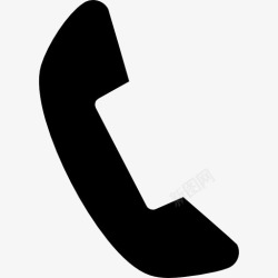 手机谈话黑色电话耳图标高清图片