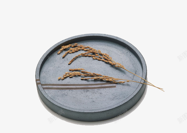 复古石墨盘稻谷png免抠素材_88icon https://88icon.com 产品实物 复古 石墨盘 碗盘 稻谷