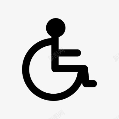 残疾人专用通道标志图标图标
