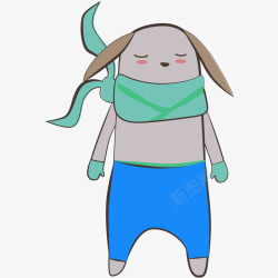 韩国可爱卡通手绘动画兔子素材