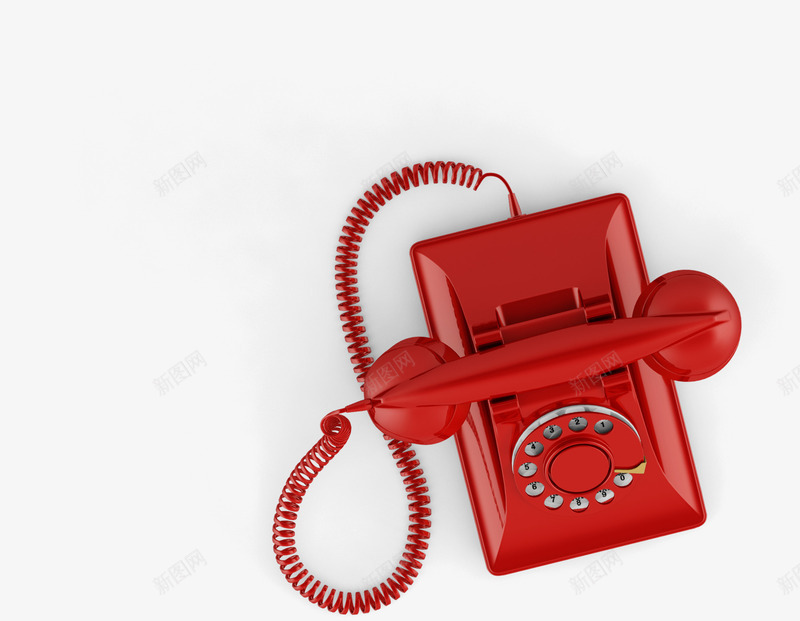 红色电话png免抠素材_88icon https://88icon.com 电话机 红色 红色电话 老式电话机