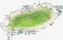 韩国济州岛地图素材