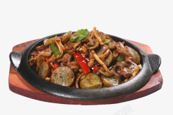 风味铁板三鲜素材