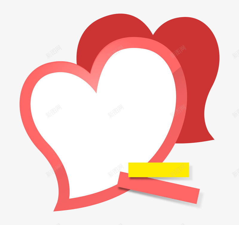 卡通手绘爱心便利贴png免抠素材_88icon https://88icon.com 便利贴 创意 卡通手绘 商务 爱心 简约 装饰