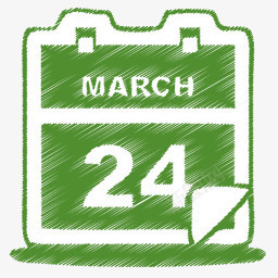 绿色3月日历origamicoloredpencilipng免抠素材_88icon https://88icon.com 3月 Calendar green march 日历 绿色