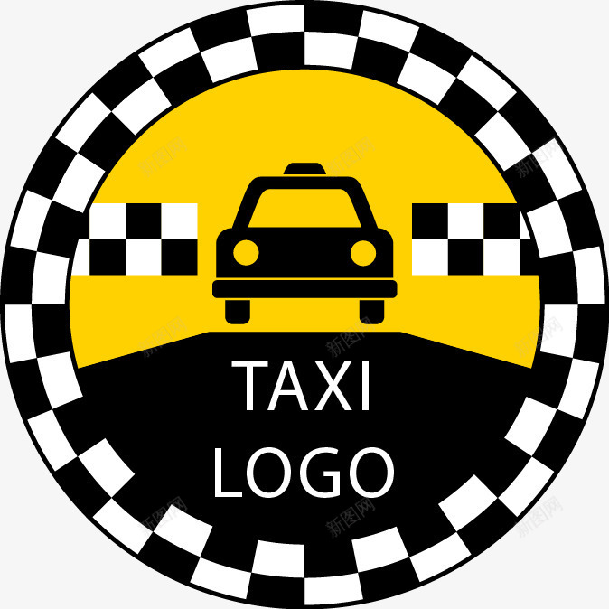 手绘黑白格子圆形边框汽车矢量图ai免抠素材_88icon https://88icon.com 圆形 手绘 格子 汽车 边框 黑白 矢量图
