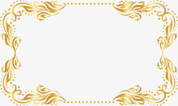 金色树藤框架素材