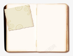 棕色的白色内容页的本子素材