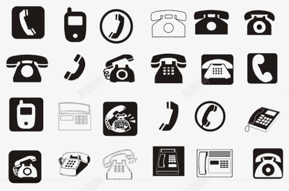 黑色雨伞图标黑色电话符号图标图标