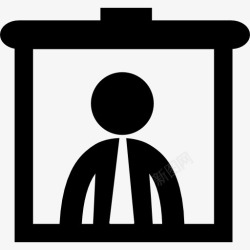 DOC的象征商人在屏幕上图标高清图片
