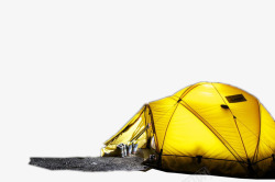 矢量野外用品黄色帐篷高清图片