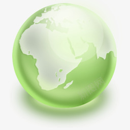 绿色地球纯优雅的图标图标