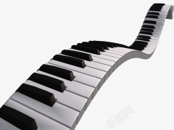 黑白色钢琴按键海报素材