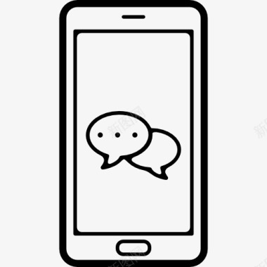 语音聊天气泡气泡在手机屏幕上图标图标