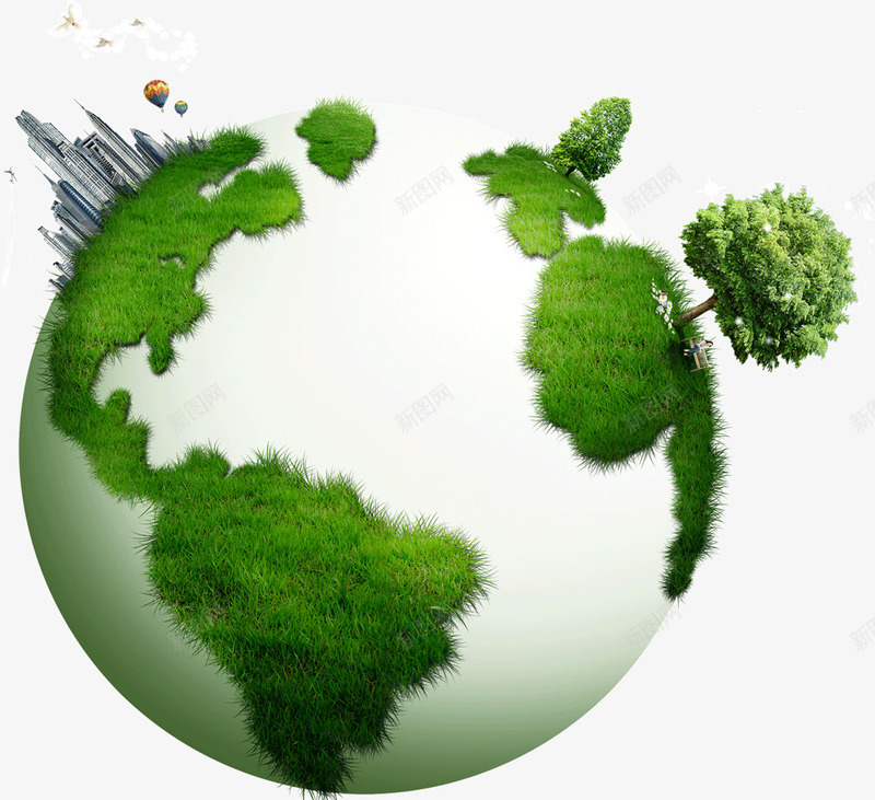 创意绿色环保地球爱护地球png免抠素材_88icon https://88icon.com 创意 地球 爱护地球 环保 绿色