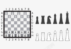 黑白象棋盘格素材