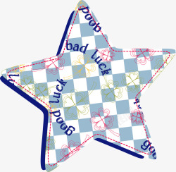 创意五角星形状布艺素材