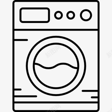 厨房清洁抹布洗衣机的水图标图标
