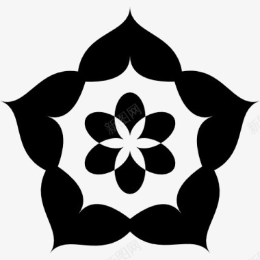 庭院佛教的花图标图标