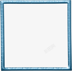 蓝色框架白底素材
