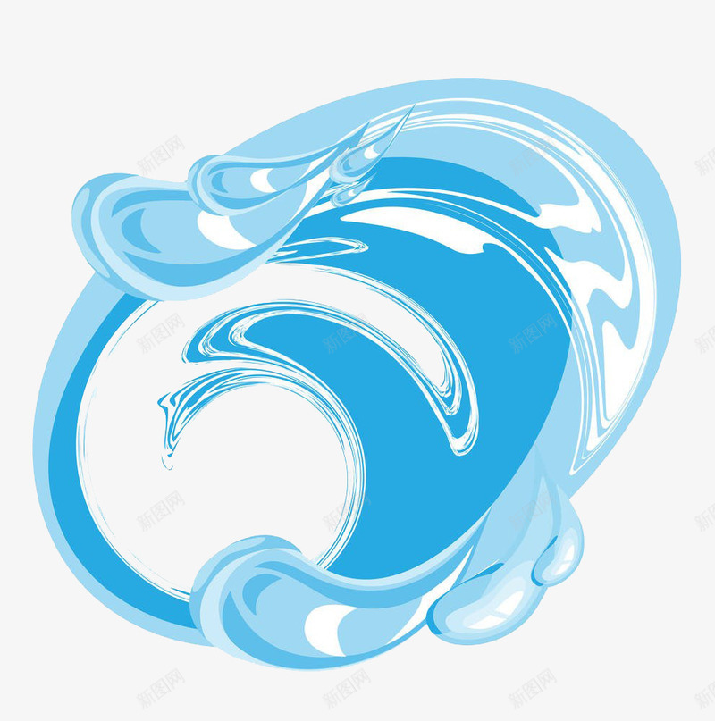 蓝色手绘水漩涡png免抠素材_88icon https://88icon.com 手绘 水 水旋涡 水流漩涡 水漩涡 漩涡 蓝色 透明