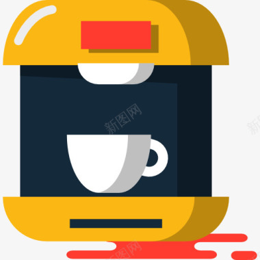 咖啡主题矢量咖啡机图标图标