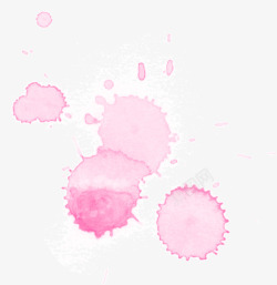 淡粉色水彩痕迹素材