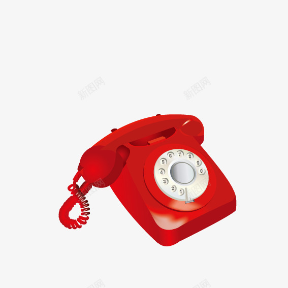 红色电话机png免抠素材_88icon https://88icon.com 拨号 电话机 红色 通话