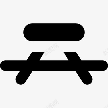 木编野餐桌图标图标