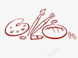 画笔和颜料素材