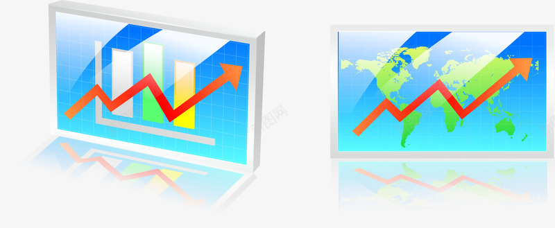 电脑屏幕里的折线图png免抠素材_88icon https://88icon.com PPT 屏幕 折线图 电脑