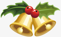 圣诞节铃铛红果实素材