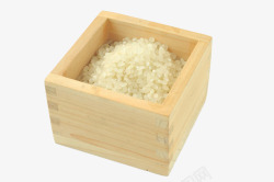 木盒里的大米素材